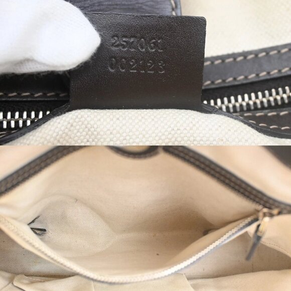 GUCCI GG Pattern Sherry Shoulder Tote Bag Canvas Leather Brown Italy 02EE983 - Picture 15 of 16